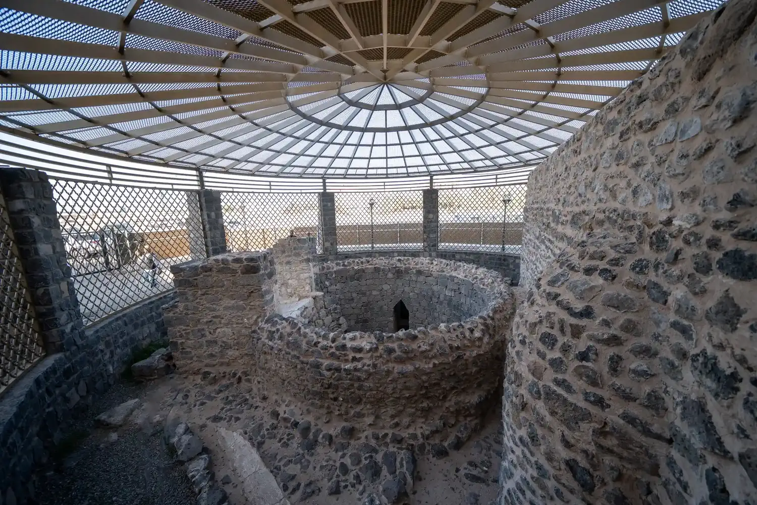 The lattice dome over Bir Ghars well in Madinah